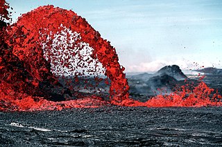 <span class="mw-page-title-main">Lava</span> Molten rock expelled by a volcano during an eruption