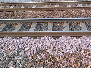 <span class="mw-page-title-main">Track ballast</span> Trackbed upon which railway ties are laid