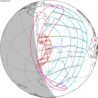 <span class="mw-page-title-main">Solar eclipse of October 13, 2061</span> Future annular solar eclipse