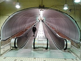 Moving sidewalk.