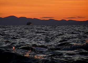 Le fleuve Saint-Laurent à la hauteur de Rivière-du-Loup