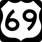 Straßenschild des U.S. Highways 69