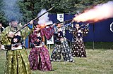 秋の大祭での古武道火縄銃奉納（2012年11月撮影）