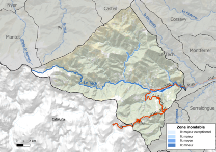 Carte des zones inondables.