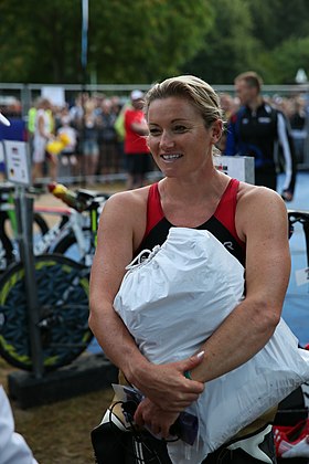 Jodie Swallow beim Ironman Germany, 2014