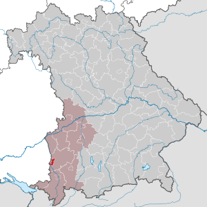 Li position de Memmingen in Bavaria