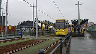 <span class="mw-page-title-main">Deansgate-Castlefield tram stop</span> Manchester Metrolink tram stop