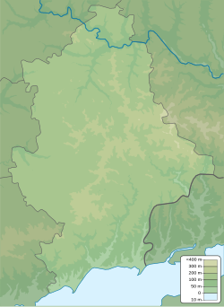 Hnutove is located in Donetsk Oblast