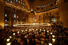 Prière de Aïd el-Fitr, dans la Mosquée Süleymaniye d'Istanbul