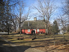 Ephraim Hawley House, Nichols, Connecticut catslide rear roof