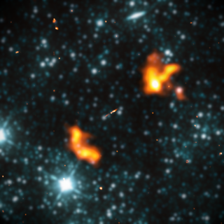 <span class="mw-page-title-main">Radio galaxy</span> Type of active galaxy that is very luminous at radio wavelengths