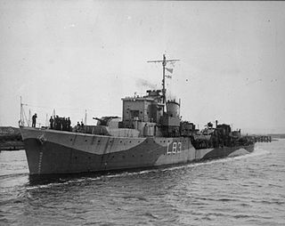 HMS <i>Derwent</i> (L83) Destroyer of the Royal Navy