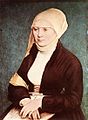 Retrato da esposa do pintor, de Hans Holbein, o Jovem, 1502, alemão.