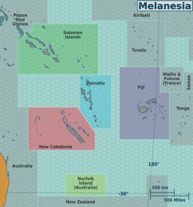 メラネシアの地図