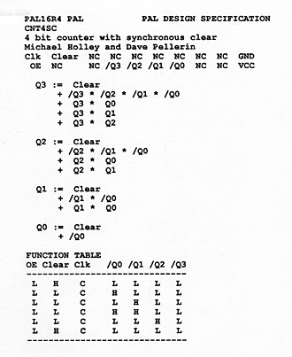 PALASM design of a 4-bit counter PALASM Design.jpg