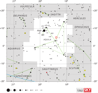 <span class="mw-page-title-main">V1494 Aquilae</span> Nova seen in 1999 in the constellation of Aquila