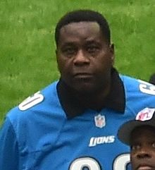 Head shot of Al Baker in a Detroit Lions jersey.