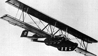 <span class="mw-page-title-main">Winged tank</span> Tanks towed behind, or carried under, an airplane, to glide into a battlefield