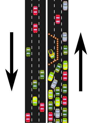 <span class="mw-page-title-main">Traffic bottleneck</span> Localized disruption of vehicular traffic on a street, road, or highway