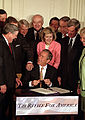 Signing a tax cut law