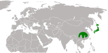 Cercidiphyllaceae distribution.svg