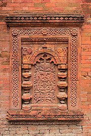 Terracotta arabesque of Khania Dighi Mosque