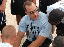 Spielman in 2008 Chris Spielman Kuwait.jpg