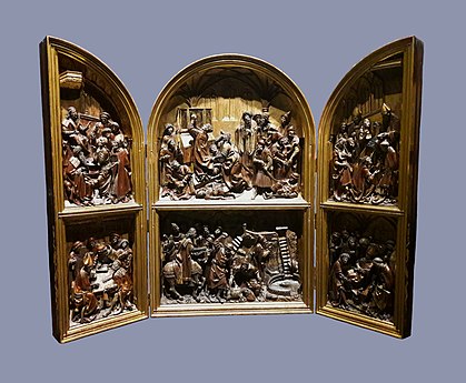 Mô hình bằng gỗ của tam liên họa bạc của Saint Stanislaus, khoảng năm 1512, Bảo tàng quốc gia ở Warszawa[8]