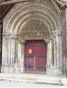 Portal de la iglesia de Pompierre