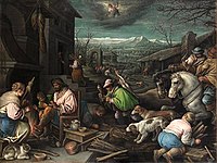 Januari, schilderij van Leandro Bassano