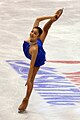 One-handed Biellmann spiral (Front view) (Yuna Kim)