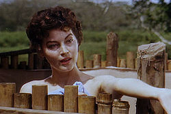 Ava Gardner elo­kuvassa Mogambo (1953).