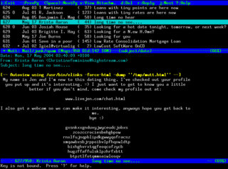 Mutt (email client) text-based email client for Unix-like systems