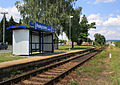 Čeština: Zastávka na jihu Rokycan u kovohutí English: Railway stop in the south part of Rokycany, Czech Republic