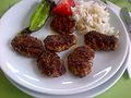 "Köfte" or Turkish meatballs