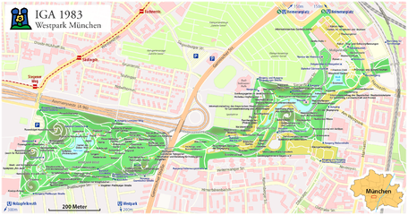 Der Westpark München zur IGA 1983