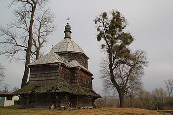 St. Mykyta church (1666, Derniv, Kamianka-Buzka raion of Lviv Oblast)