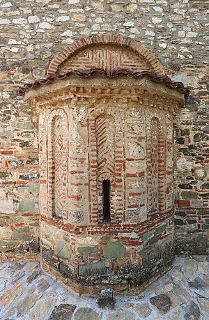 The apse of the 14th-century St. Nicholas Church in the village of Čelopek