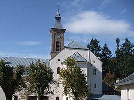 The abbey church in Saint-Laurent-les-Bains