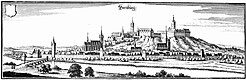 de stad Bernburg in 1650