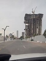 Burj Al Masa (Diamond Tower) building progress as of 29 May 2023.