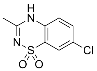 <span class="mw-page-title-main">Diazoxide</span> Medication used to treat low blood sugar and high blood pressure