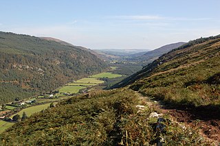 <span class="mw-page-title-main">Glenmalure</span> Glacial U-shaped valley in Wicklow, Ireland