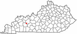 Location of Rockport, Kentucky