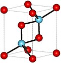 Unit cell, ball and stick model of curium(III) oxide