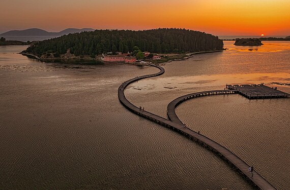 Monastery of Zvernec. Narta Lagoon. Photograph Edpagria