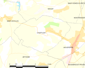 Poziția localității Chaptuzat