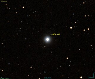 <span class="mw-page-title-main">NGC 119</span> Unbarred lenticular galaxy in Phoenix