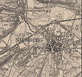 Historical map of Naumburg (Saale) (1921)