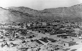 Townsite with Cook Bank at center, 1908